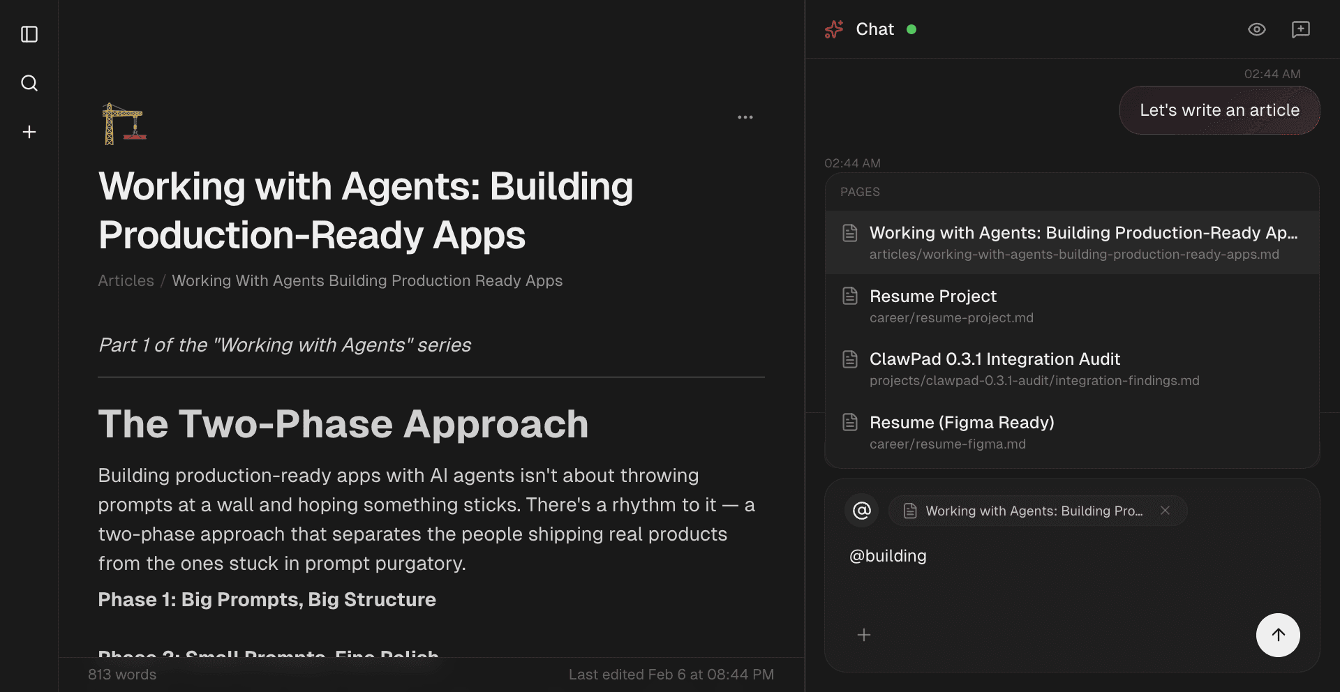Agent Co-creation in ClawPad - Inline AI Actions